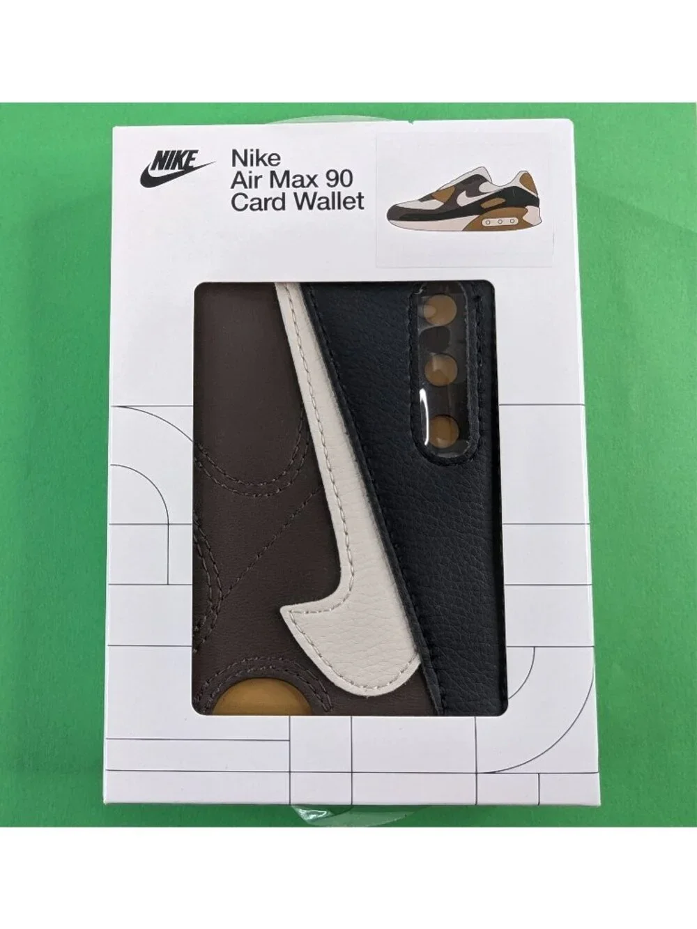 Nike Air Max 90 Men’s Card Wallet Brown Black - NEW